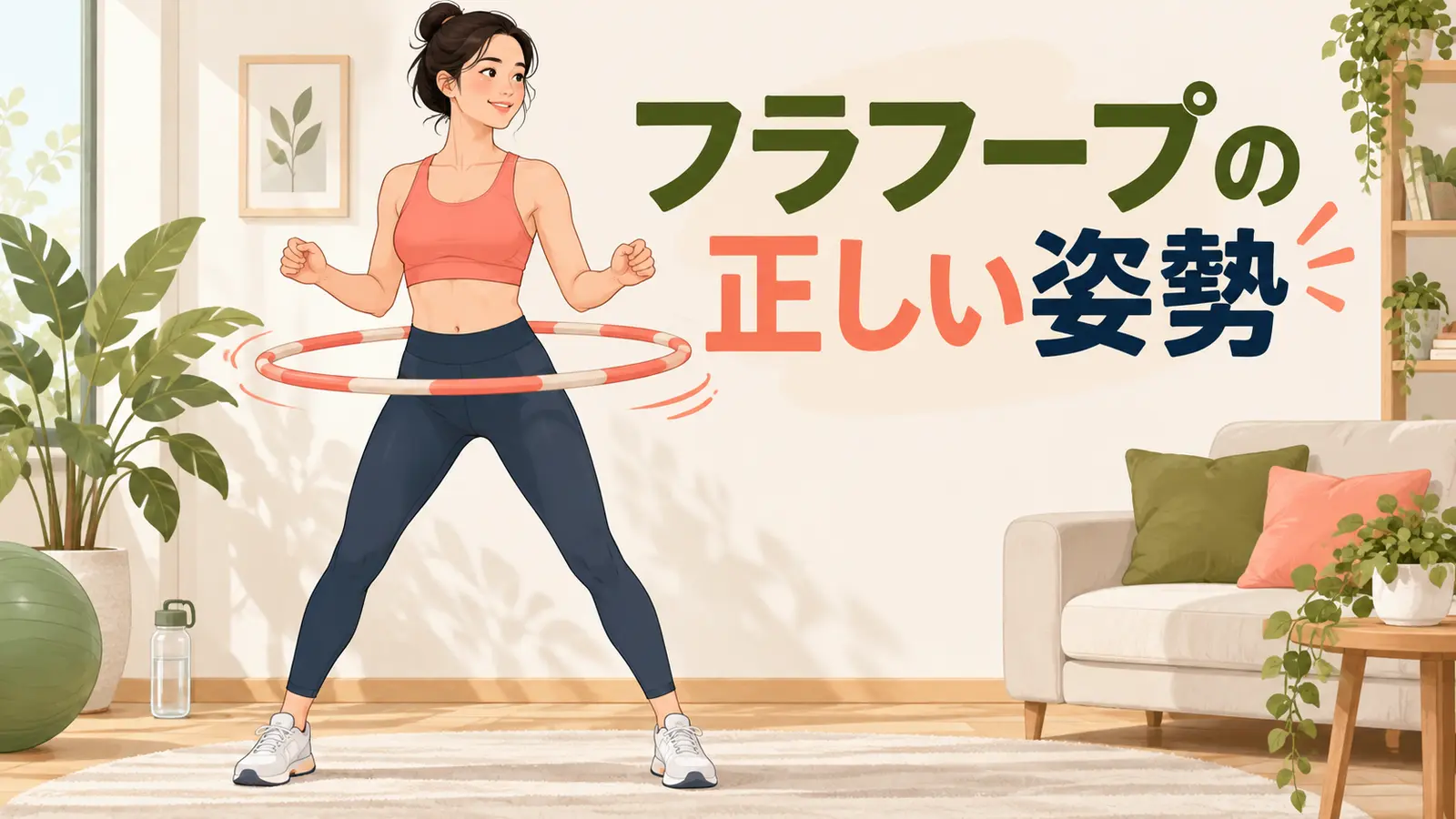 足幅と骨盤を整えたフラフープ姿勢