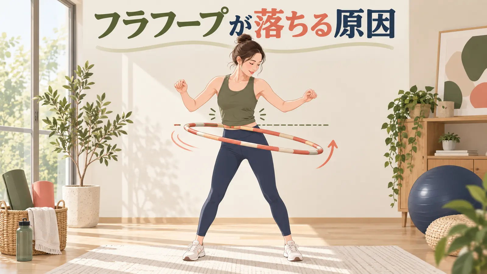 傾いたフープを水平へ直す方法