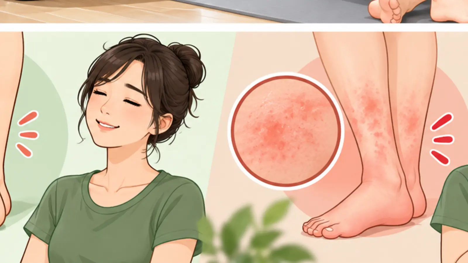 足のかゆみのフォームと安全確認