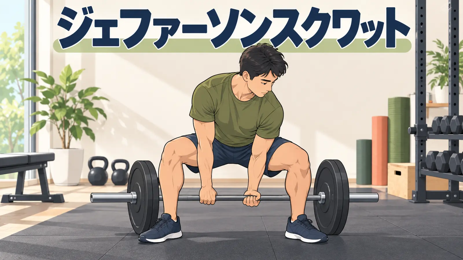 ジェファーソンスクワットを行う様子