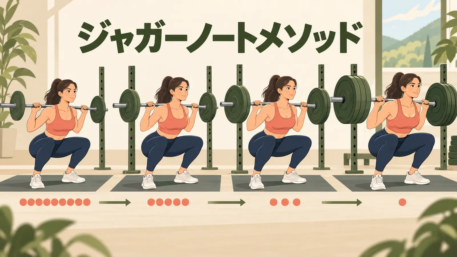 ジャガーノートメソッドのスクワット:10・8・5・3レップ期の考え方
