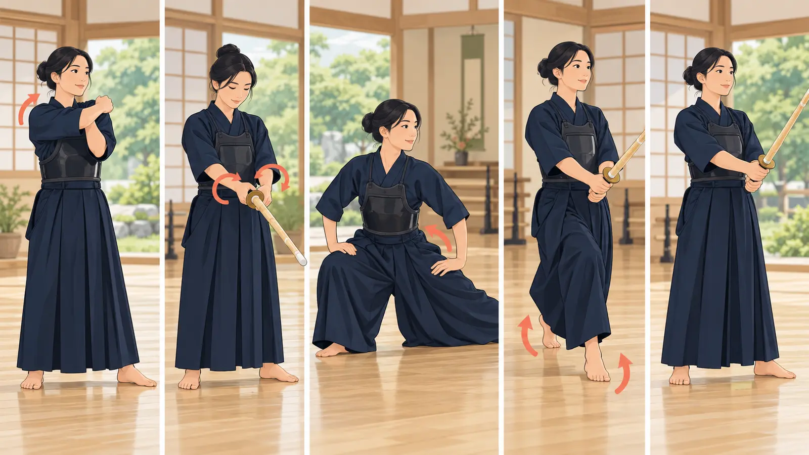 剣道前のウォームアップ5ステップ