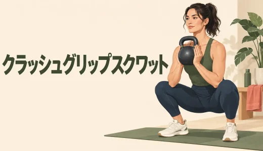 ケトルベルクラッシュグリップスクワットのやり方｜胸前で安定させるコツ