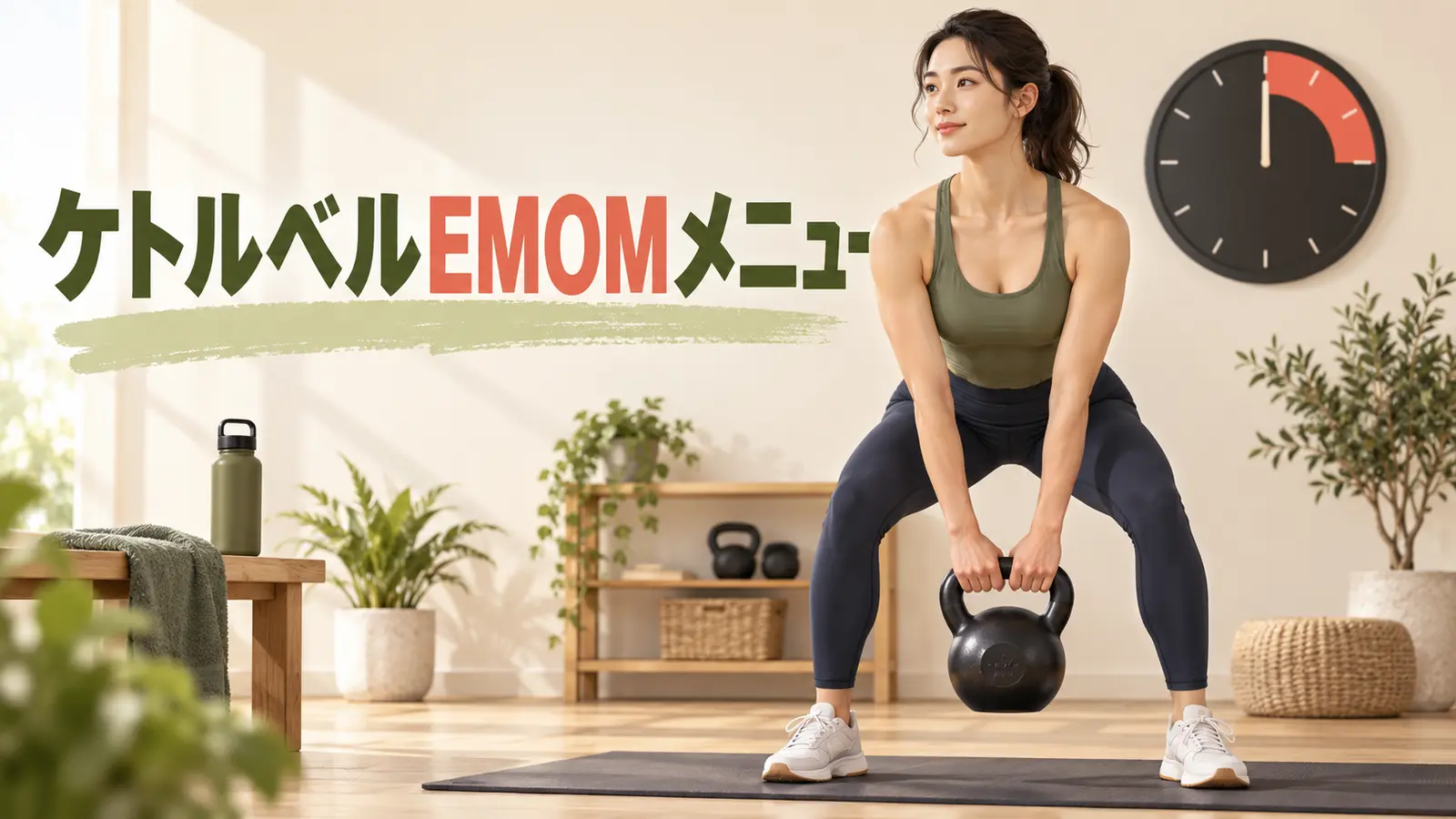時計を使って行うケトルベルEMOMトレーニング