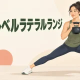 横へ踏み出すケトルベルラテラルランジ