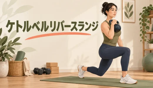 ケトルベルリバースランジのやり方｜持ち方・膝を守るフォーム
