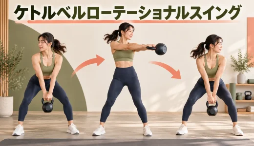ケトルベルローテーショナルスイングのやり方｜体幹の回旋を安全に使う