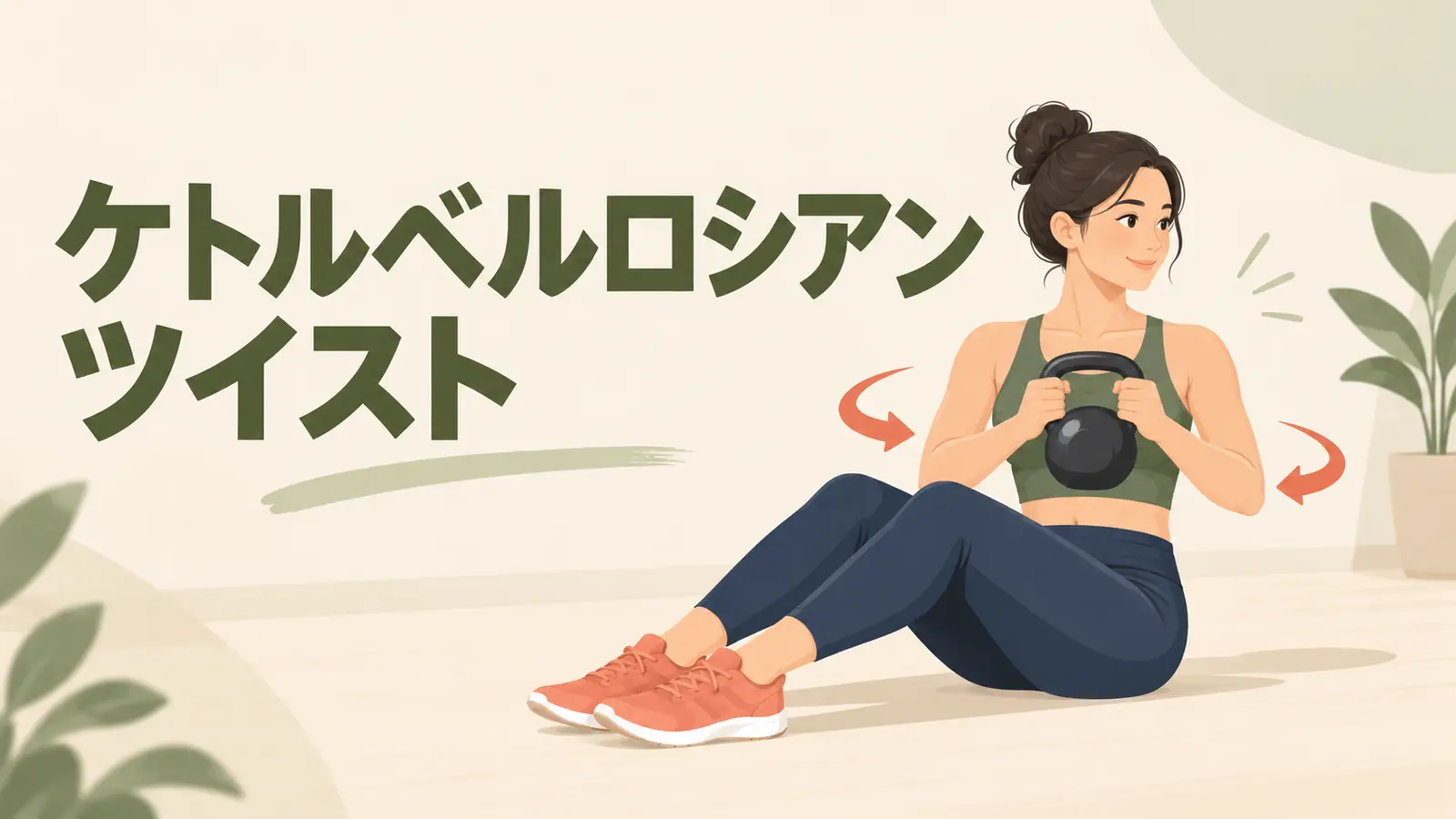 腰を反らさず行うケトルベルロシアンツイスト