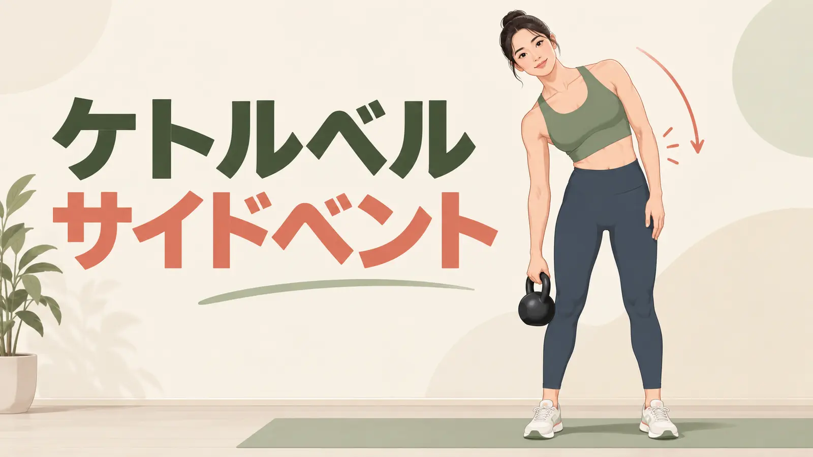 腰をねじらず行うケトルベルサイドベント