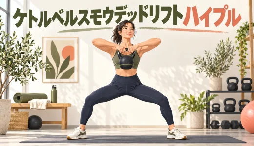ケトルベルスモウデッドリフトハイプルのやり方｜脚と背中を連動させる