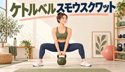 ケトルベルスモウスクワットのやり方｜広い足幅で内ももを鍛える