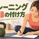 ケトルベルトレーニング記録の付け方|伸びを判断できる項目を解説するケトルベルのイラスト