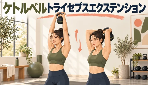 ケトルベルトライセプスエクステンションのやり方｜二の腕に効かせる