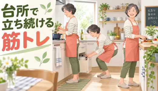 台所で立ち続けると疲れる人の筋トレ｜料理を楽にする脚・腰・姿勢の整え方