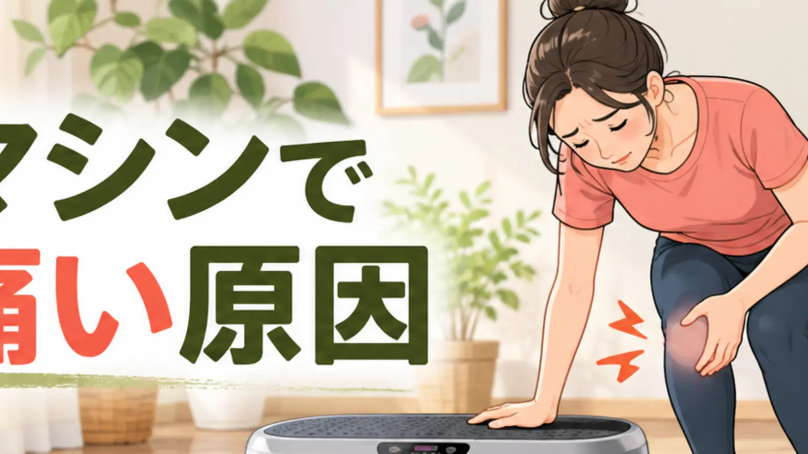 振動マシンで膝が痛い原因｜足幅・強度・姿勢の確認点