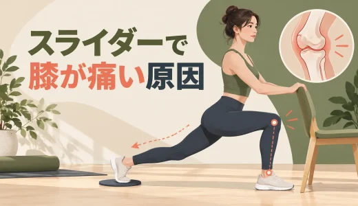 スライダーで膝が痛い原因｜支持脚と足の置き方