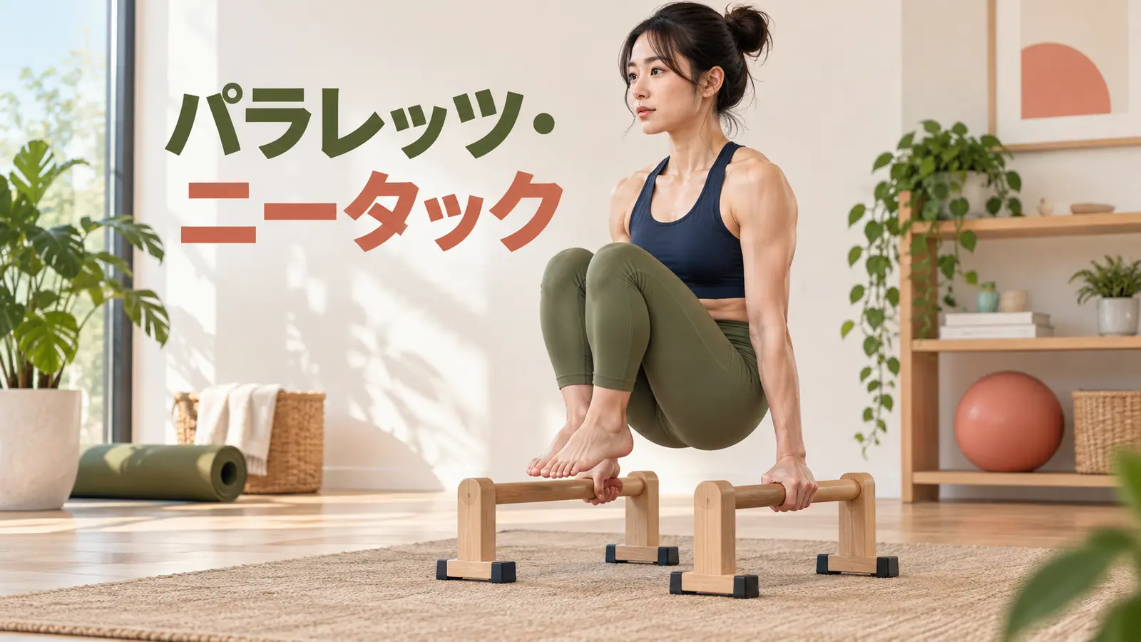 パラレッツでニータックを行う女性