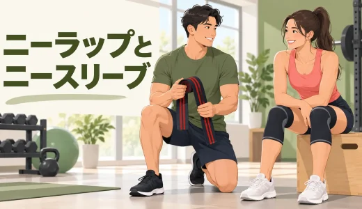 スクワットのニーラップとニースリーブの違い｜選び方と巻き方