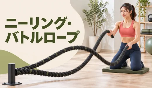 ニーリング・バトルロープ｜両膝立ちで波を作る基本フォーム