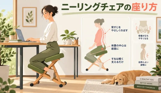 ニーリングチェアの正しい座り方｜膝へ荷重を集めない高さと使う時間
