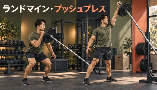 ランドマイン・プッシュプレスのやり方｜脚の反動・タイミング・軌道