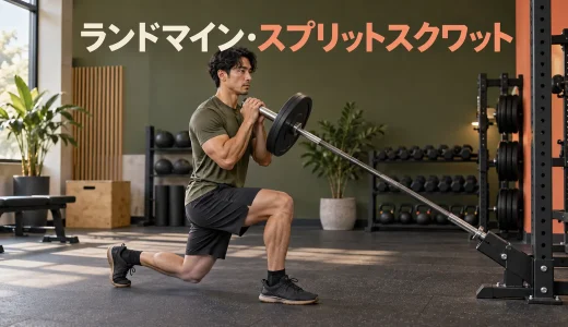 ランドマイン・スプリットスクワット｜前後の足幅・膝・左右差