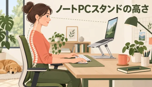 ノートパソコンスタンドの高さ調整｜首と手首を両方守る使い方
