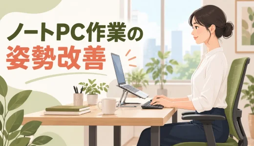 ノートパソコン作業の姿勢改善｜首・肩・手首を守る机の設定
