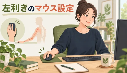 左利きのマウス配置と設定｜肩・手首を疲れさせないボタン交換と机の使い方