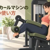 レッグカールマシンを正しい姿勢で行うイラスト