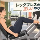 レッグプレスを正しい足位置で行うイラスト