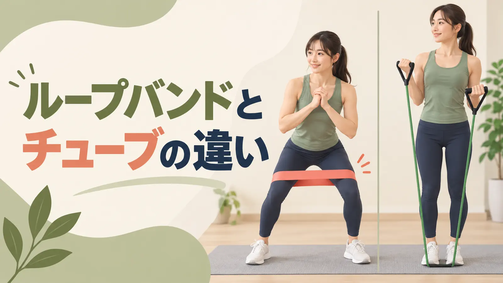 ループバンドとチューブの違いを解説するアイキャッチ