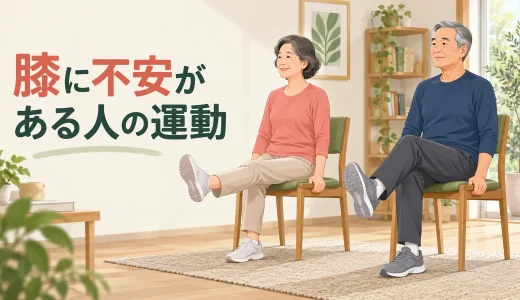 膝に不安がある人の運動｜中高年向け低負荷メニューと中止の目安
