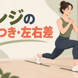 左右の足幅を保った安定したランジ
