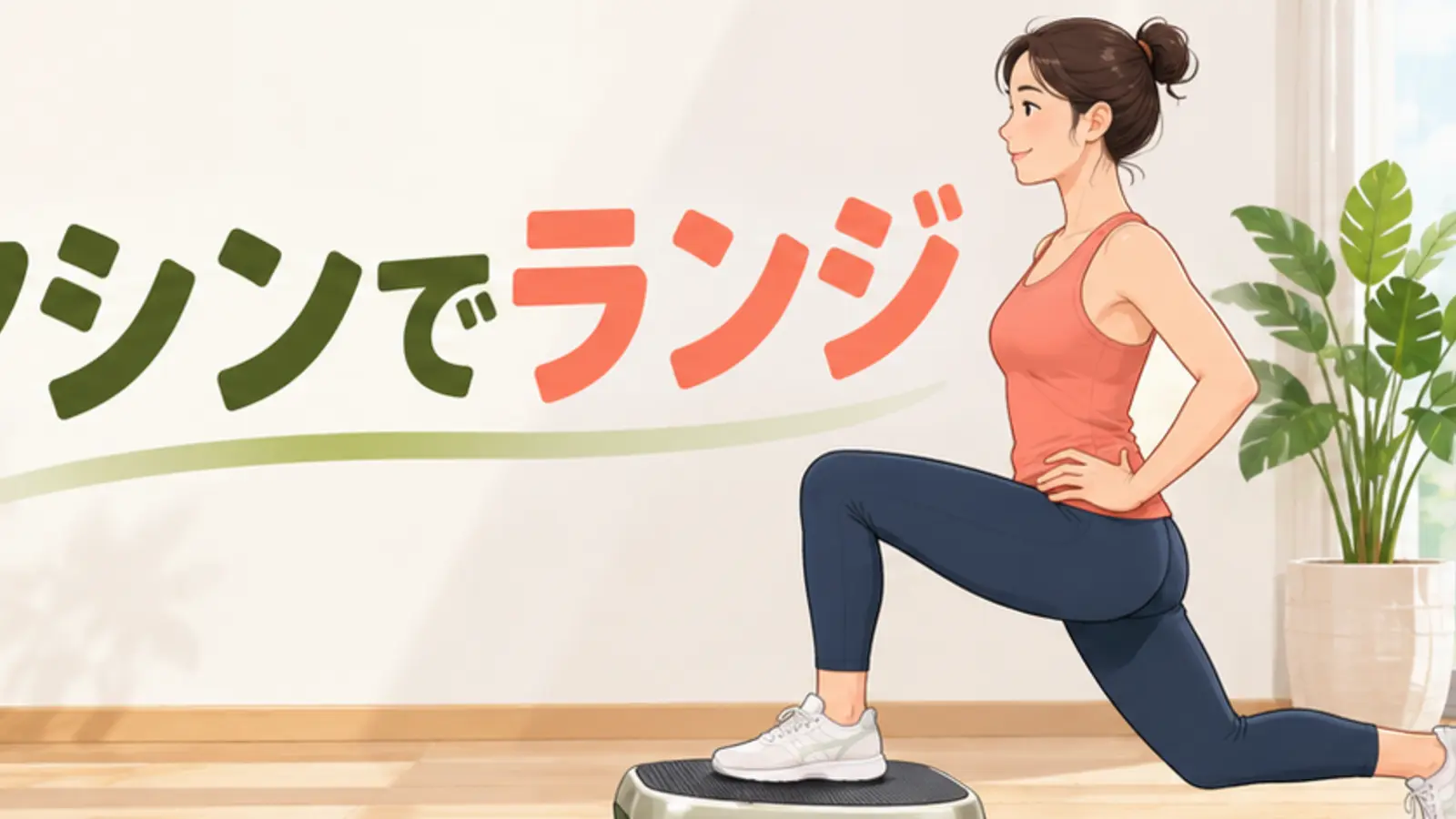 振動マシンでランジする方法｜足位置と膝を守る基本フォーム