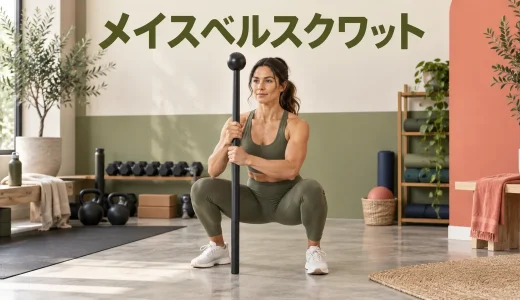 メイスベルスクワットのやり方｜オフセット荷重を安定させる