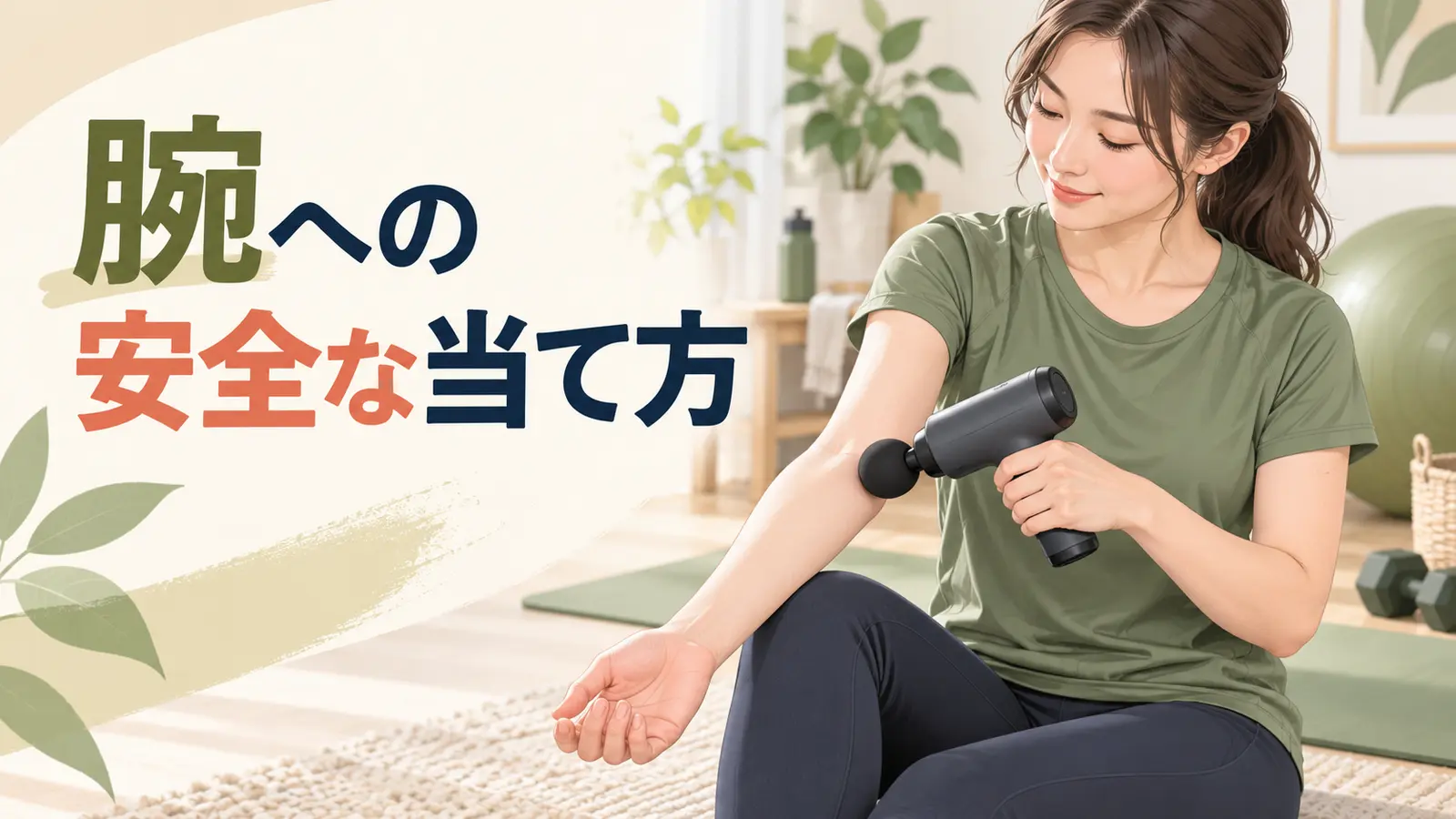 マッサージガンを腕へ使う方法|前腕・二の腕の安全な当て方
