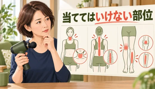 マッサージガンを当ててはいけない部位｜避ける場所と使用前の注意点