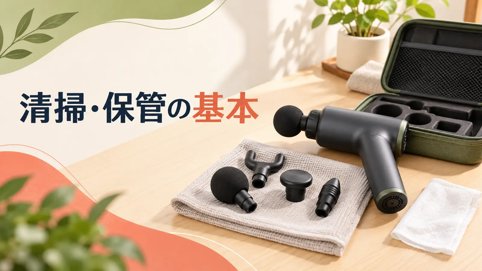 マッサージガンの清掃・保管方法|アタッチメントを衛生的に保つコツ