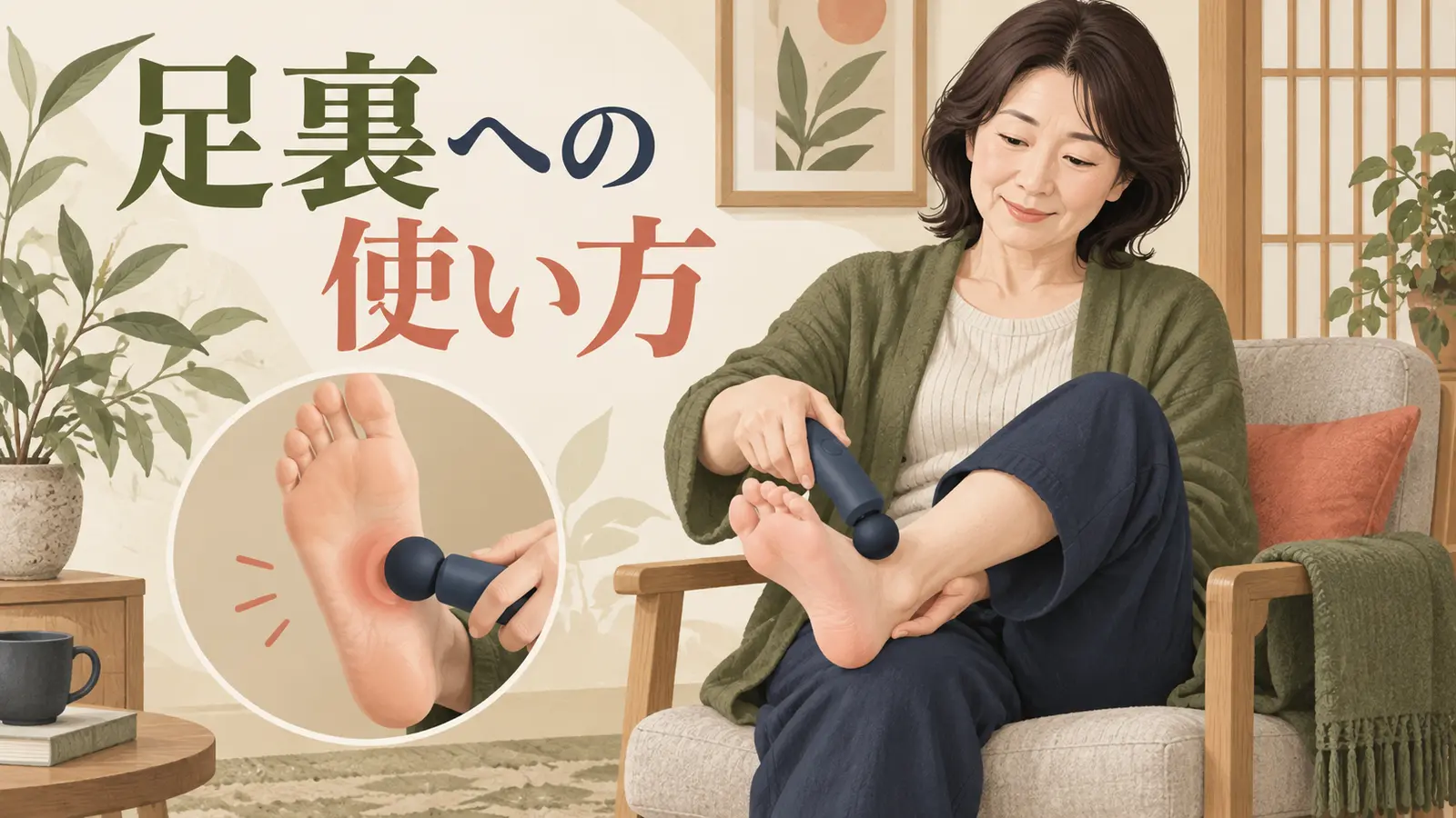 マッサージガンを足裏へ使う方法|土踏まずへの当て方と注意点