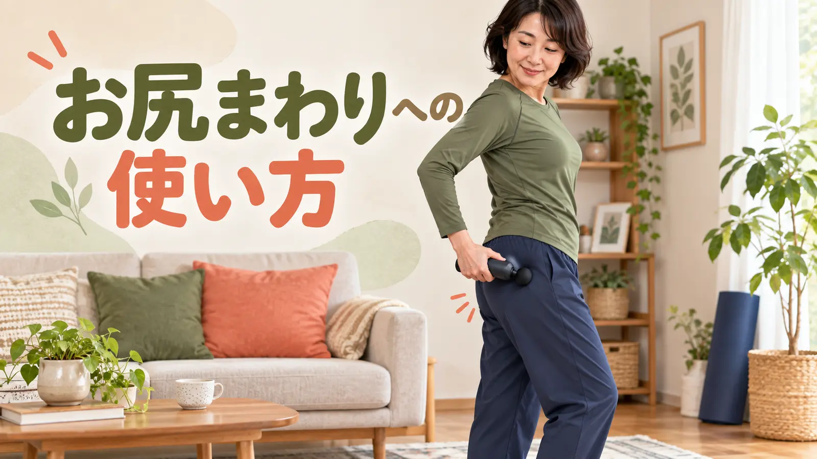 マッサージガンをお尻へ使う方法