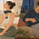 massage gun morning night feature