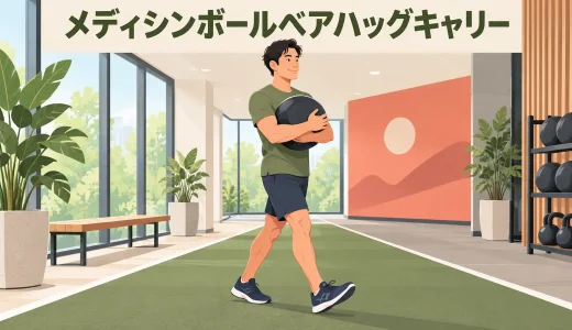 メディシンボールベアハッグキャリーのやり方｜安全な抱え方と歩き方