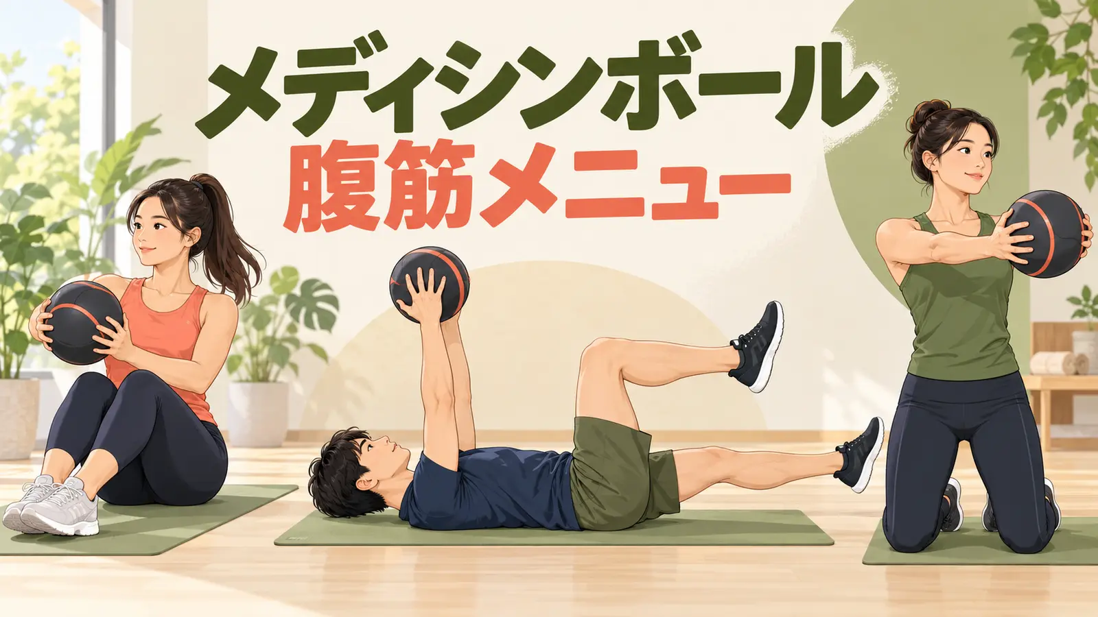 メディシンボール腹筋メニュー