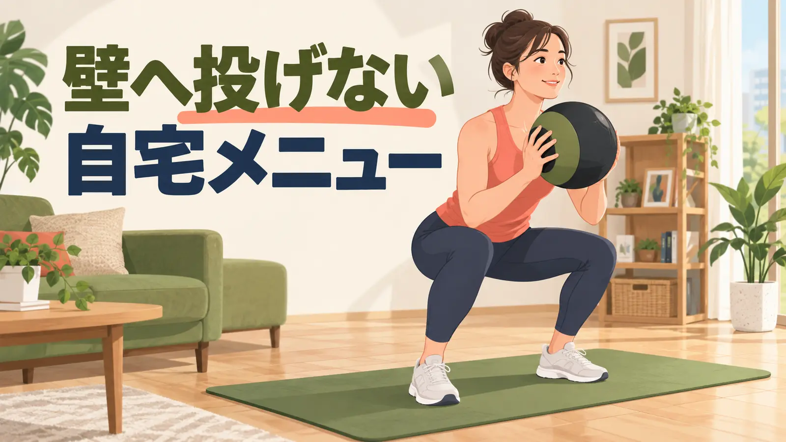 メディシンボールを壁へ投げない自宅メニュー