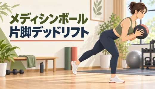 メディシンボール片脚デッドリフトのやり方｜バランスと股関節の使い方