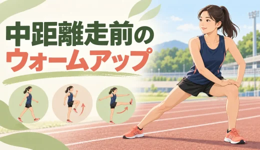 中距離走前のウォームアップ｜足首・股関節・体幹・全身を整える15分メニュー