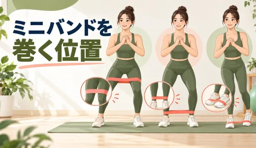 ミニバンドを巻く位置｜膝上・足首・足部の使い分け