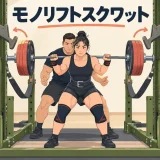 モノリフトと補助者を使うスクワット