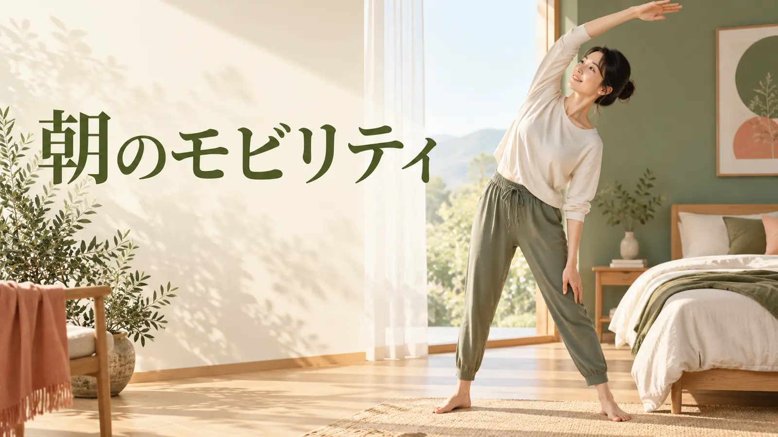 朝のモビリティを行う人物